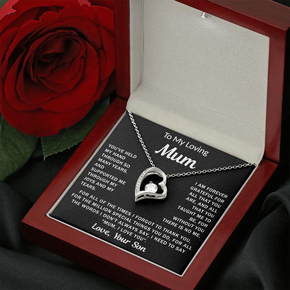 To My Loving Mum - Heart Necklace