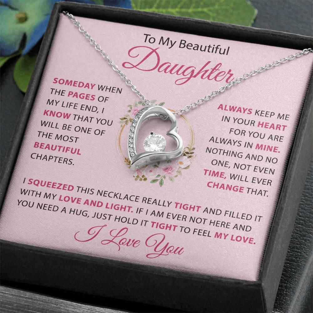 To my Daughter - Heart necklace