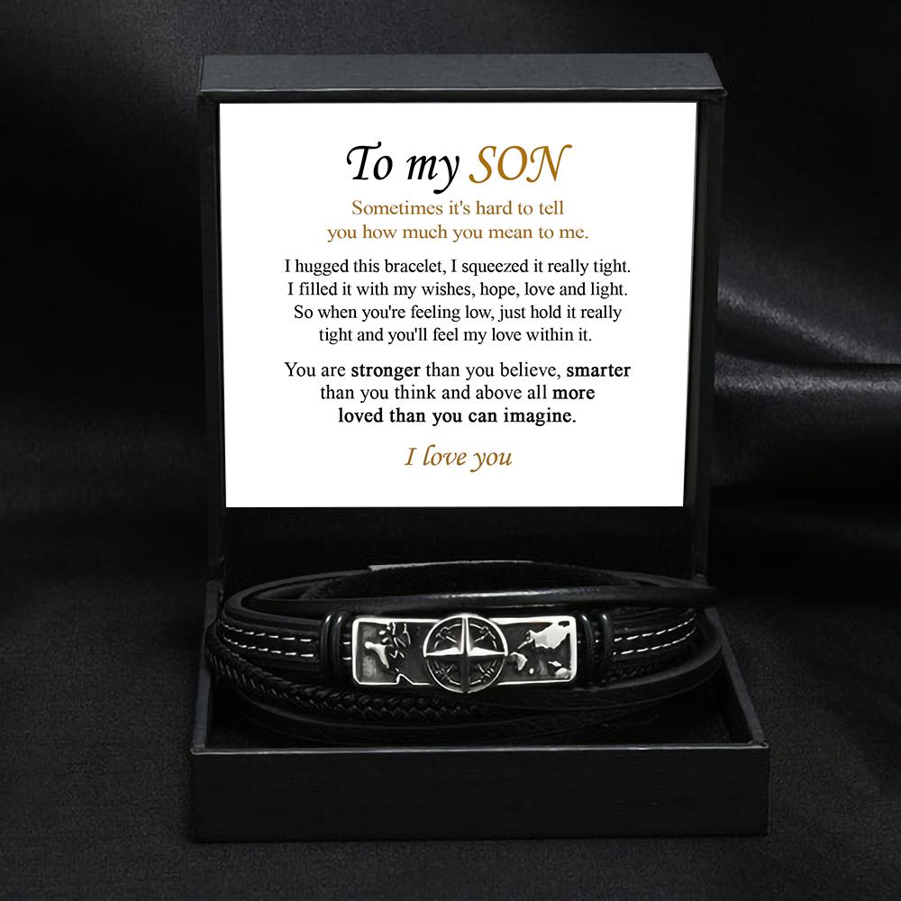 To my Son - Compass bracelet