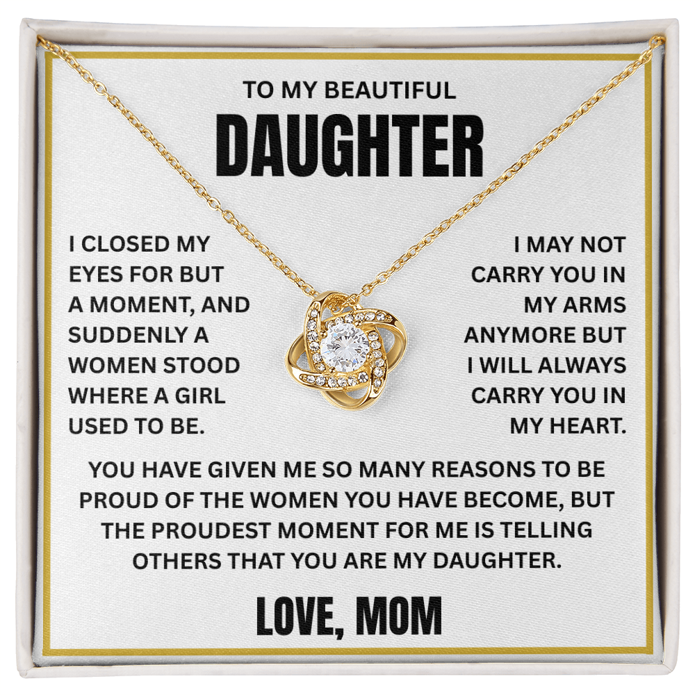 To My Beautiful Daughter Necklace from Mom