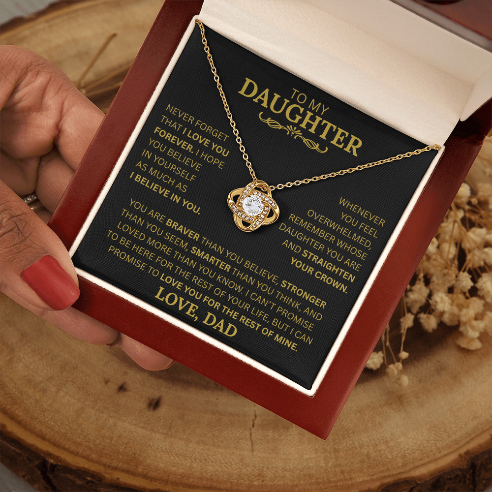 To My Daughter | Necklace with Love Knot
