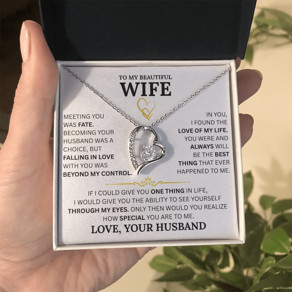 To My Wife Forever Love Necklace: A Timeless Gift for Your Wife, Romantic Anniversary Gift, Birthday Gift, Husband to Wife Gift