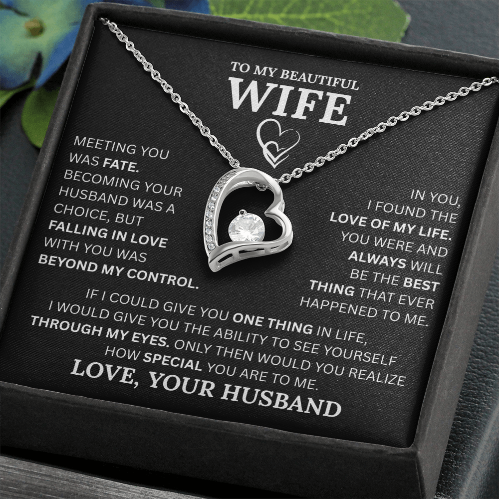 To My Wife Forever Love Necklace: A Timeless Gift for Your Wife, Romantic Anniversary Gift, Birthday Gift, Husband to Wife Gift
