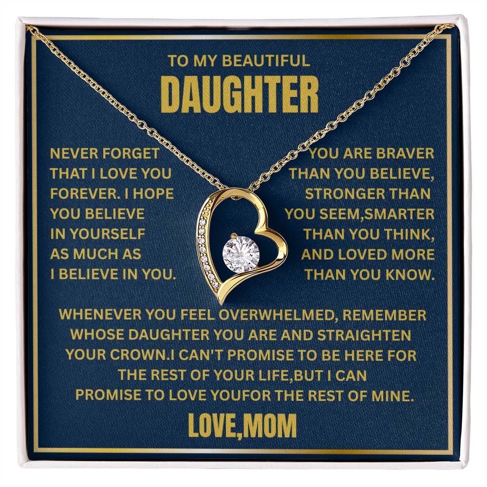 To My Daughter - Love Knot Necklace