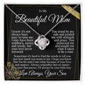 To My Mom - I Love You from Son - Knot Necklace