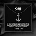 To my Son - Anchor pendant
