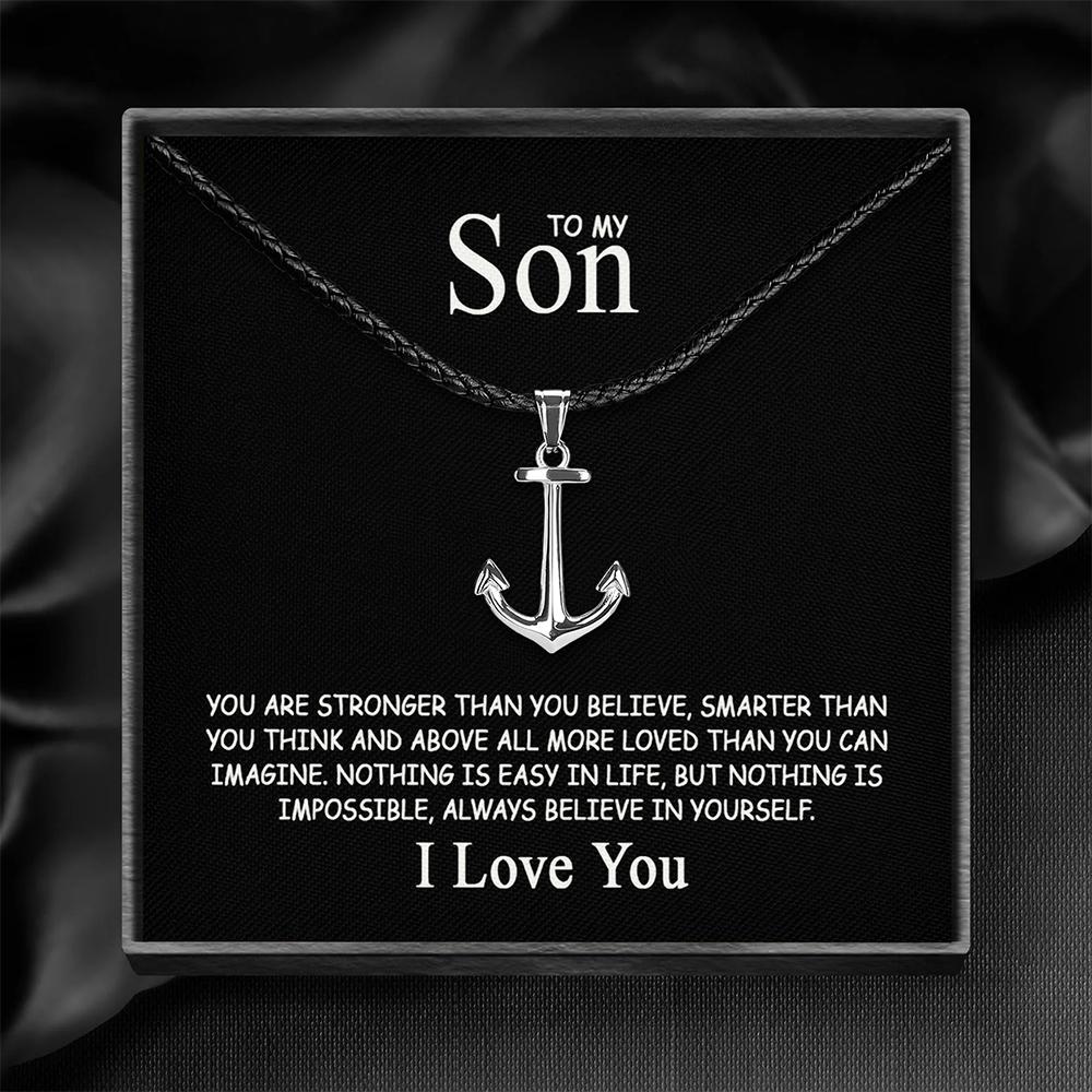 To my Son - Anchor pendant