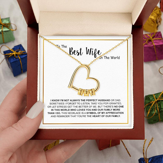 To My Wife - Family’s Custom Pendant - Gold