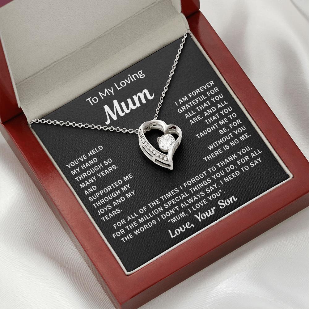 To My Loving Mum - Heart Necklace