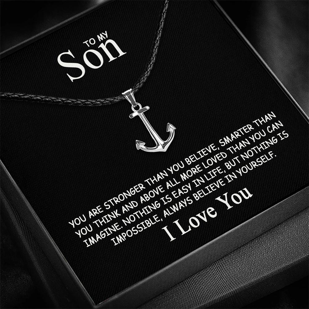 To my Son - Anchor pendant