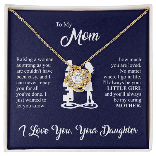 To my Loved Mother - Knot Necklace - Gold