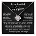 To My Mum - The Sunshine in My Life - Knot Necklace