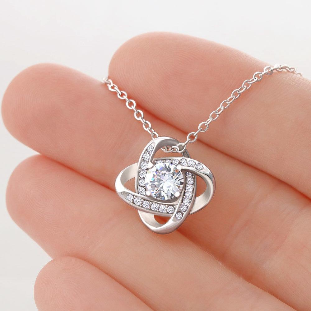 To my Daughter - Never forget - Love knot necklace