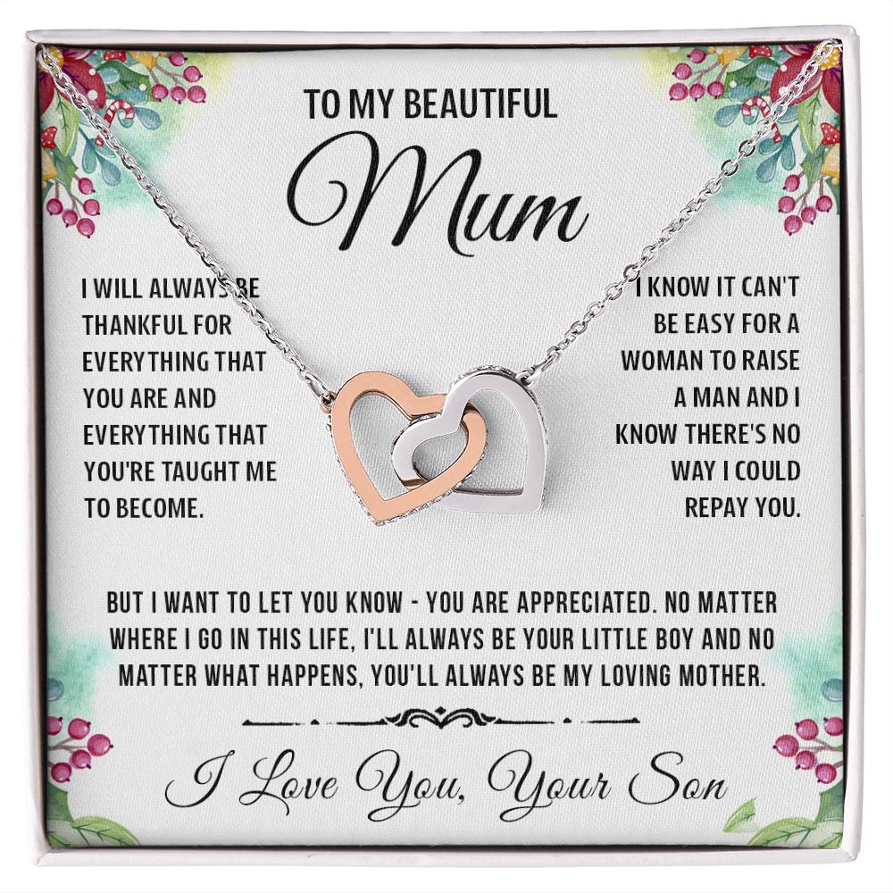 To My Special Mum - Linked Heart Necklace
