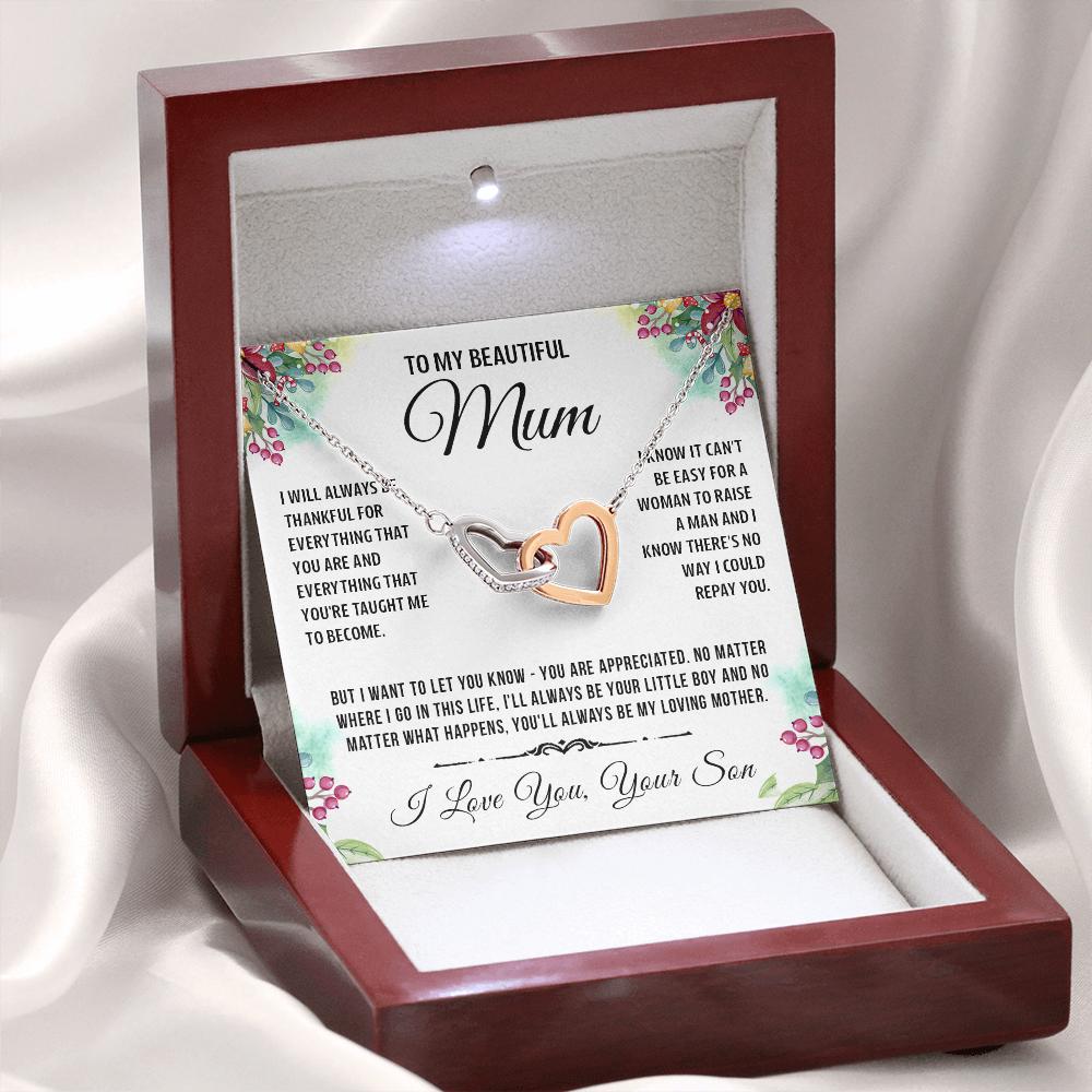 To My Special Mum - Linked Heart Necklace