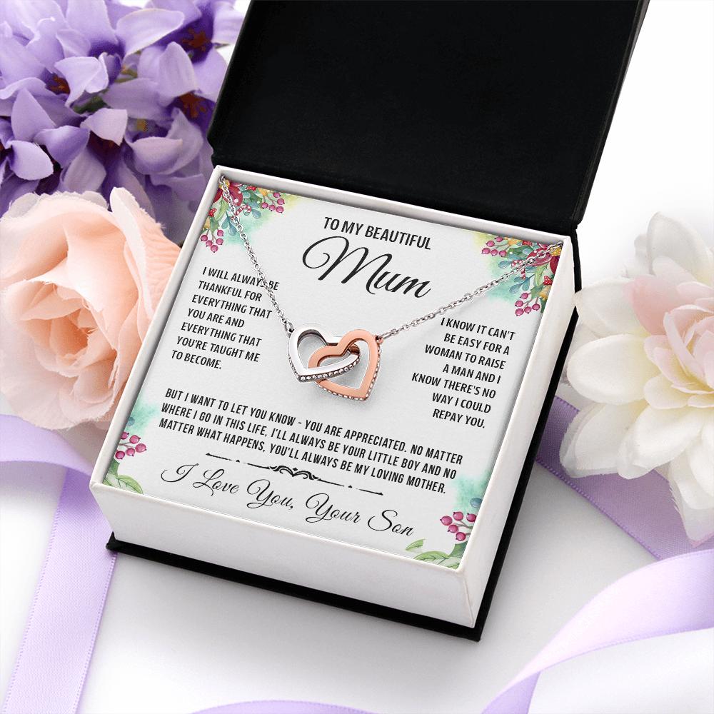 To My Special Mum - Linked Heart Necklace