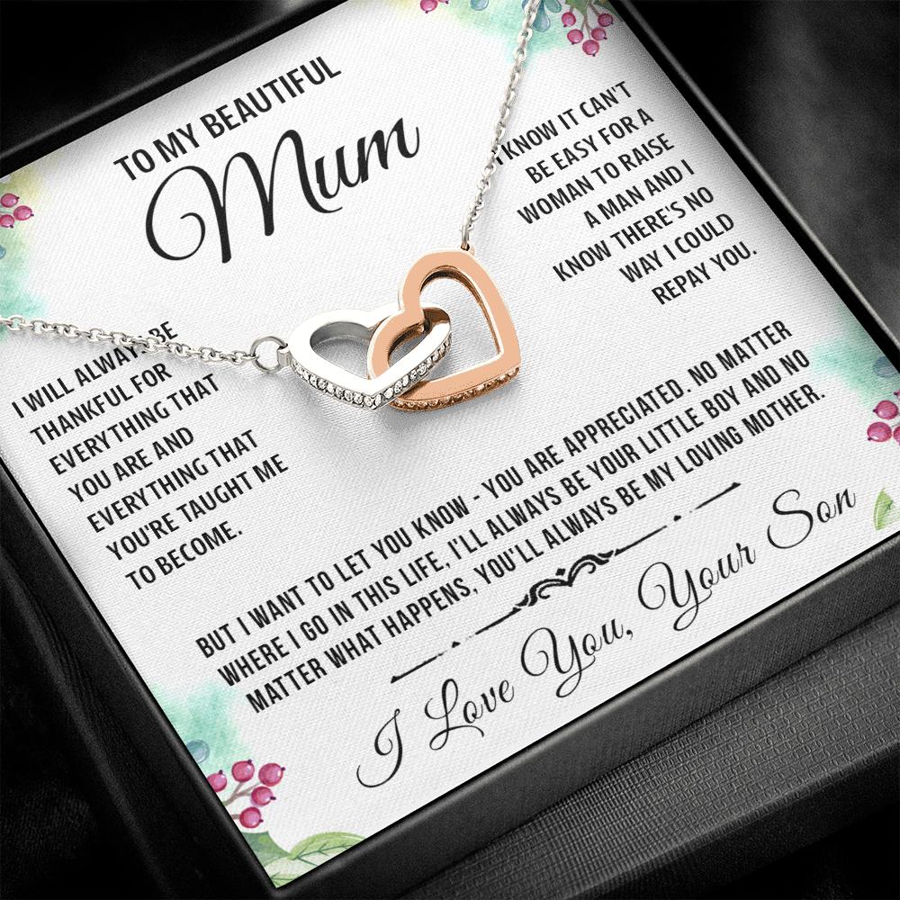 To My Special Mum - Linked Heart Necklace