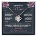 To My Beautiful Mum - Joy & Tears - Knot Necklace