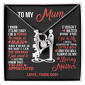 To My Mum - Your Little Boy - Heart Necklace