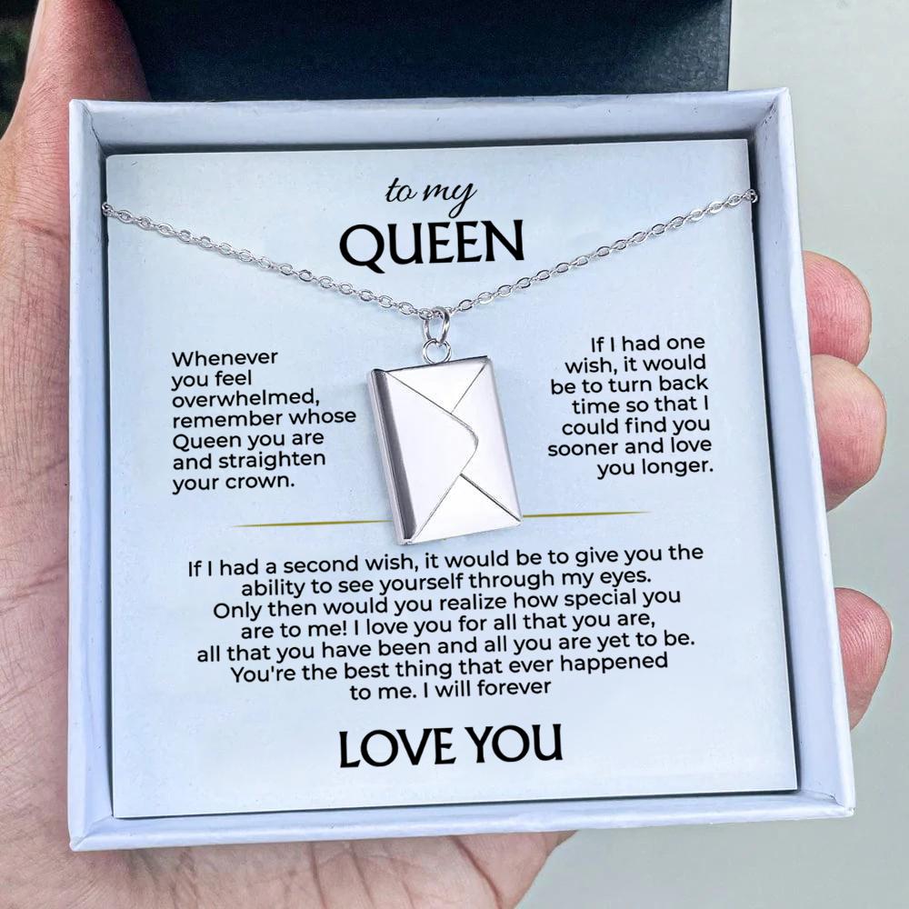 To My Queen - Love Letter Necklace