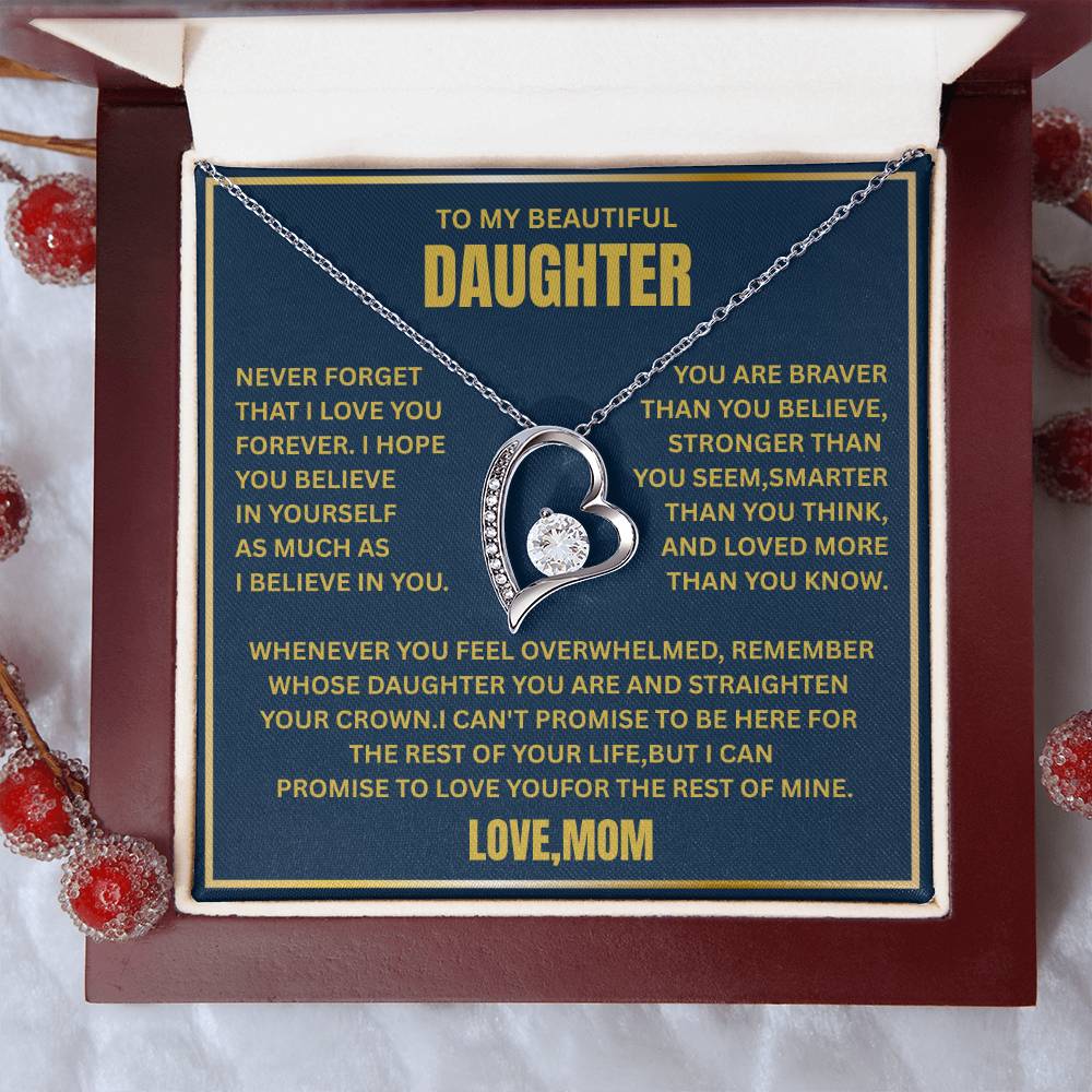 To My Daughter - Love Knot Necklace