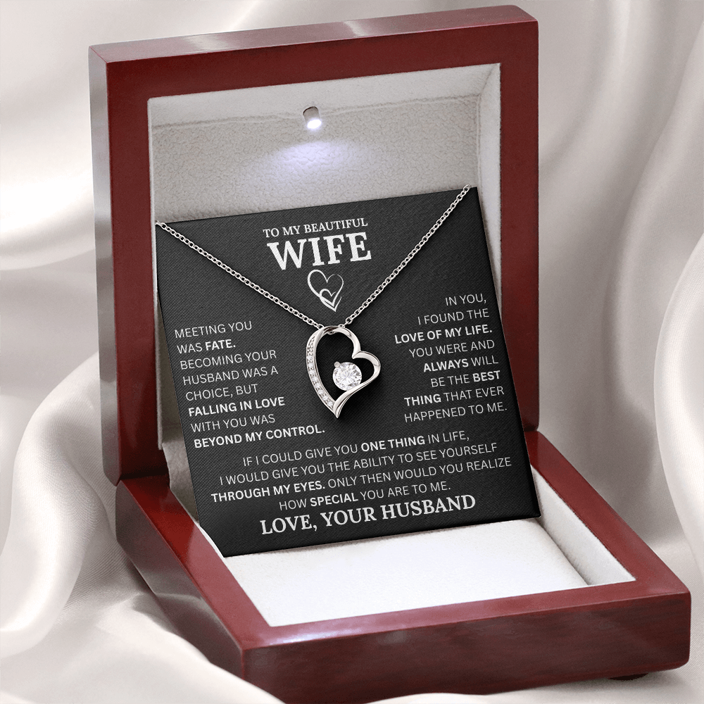 To My Wife Forever Love Necklace: A Timeless Gift for Your Wife, Romantic Anniversary Gift, Birthday Gift, Husband to Wife Gift