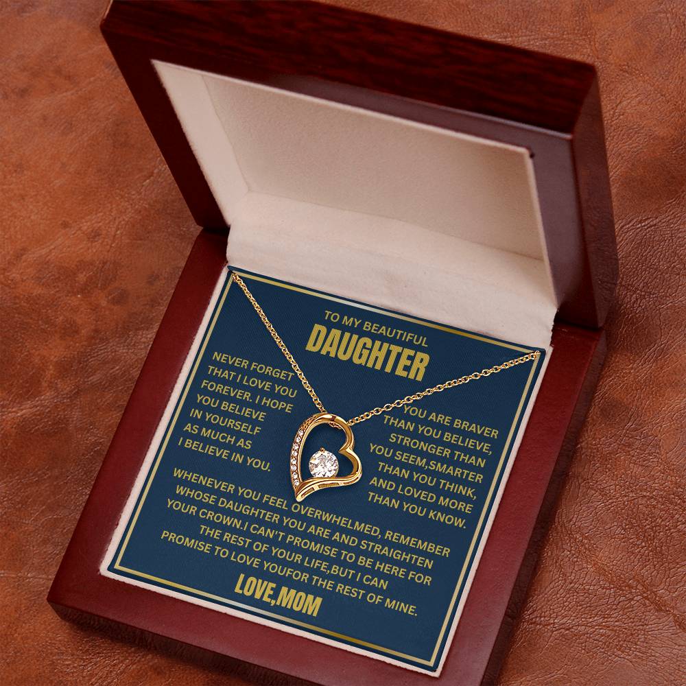 To My Daughter - Love Knot Necklace