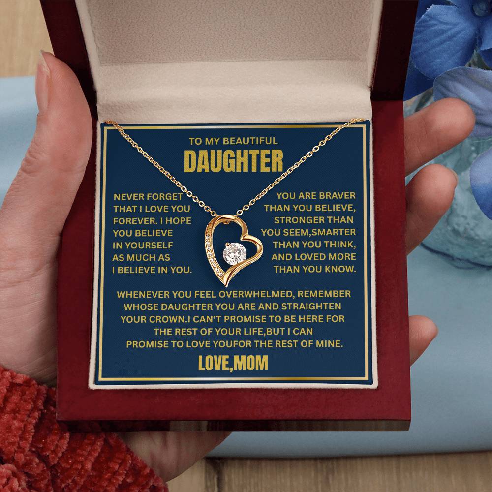 To My Daughter - Love Knot Necklace