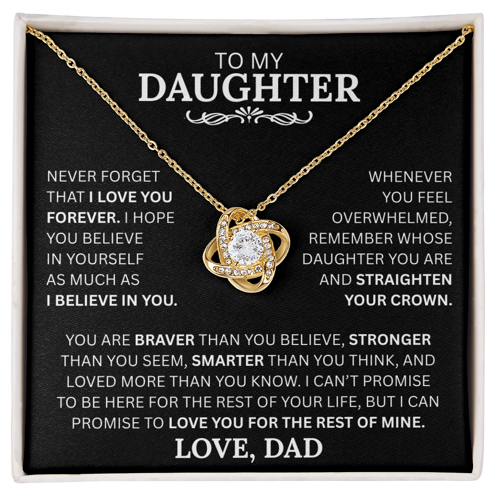 To My Daughter | Necklace with Love Knot