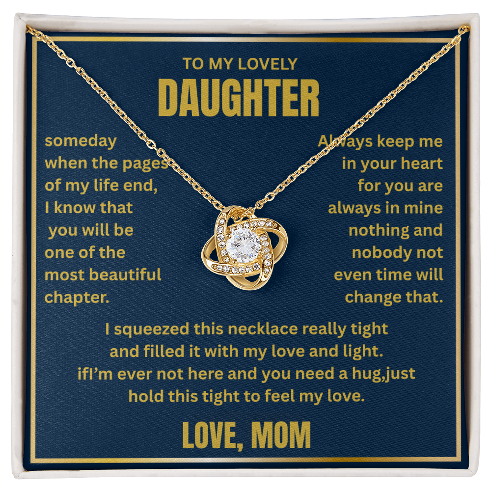 To My Daughter - Love Knot Necklace