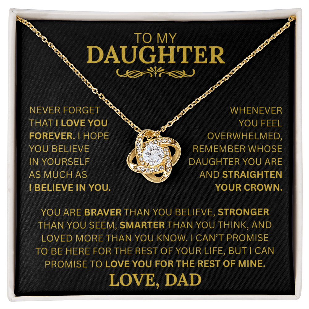 To My Daughter | Necklace with Love Knot