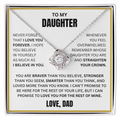 To My Daughter Necklace - Gift from Dad