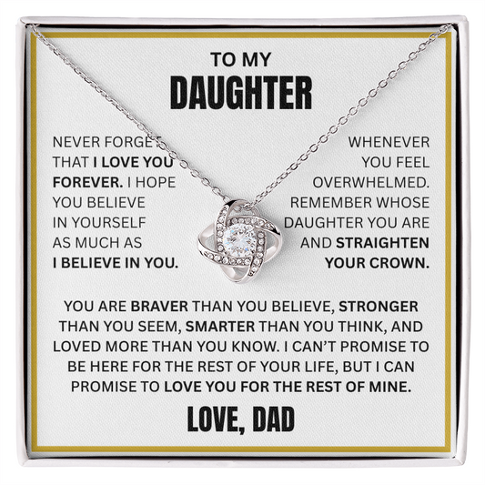 To My Daughter Necklace - Gift from Dad