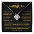To My Daughter | Necklace with Love Knot