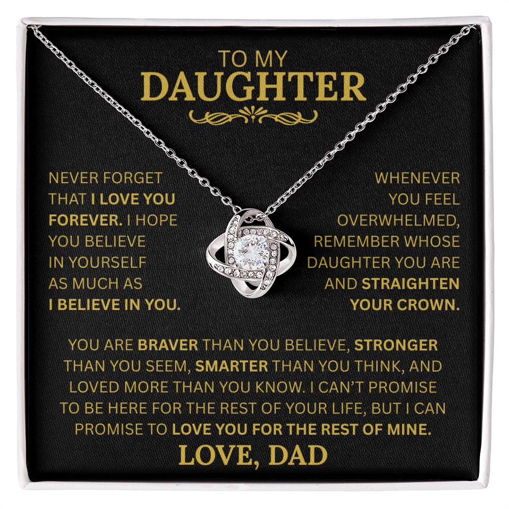 To My Daughter | Necklace with Love Knot