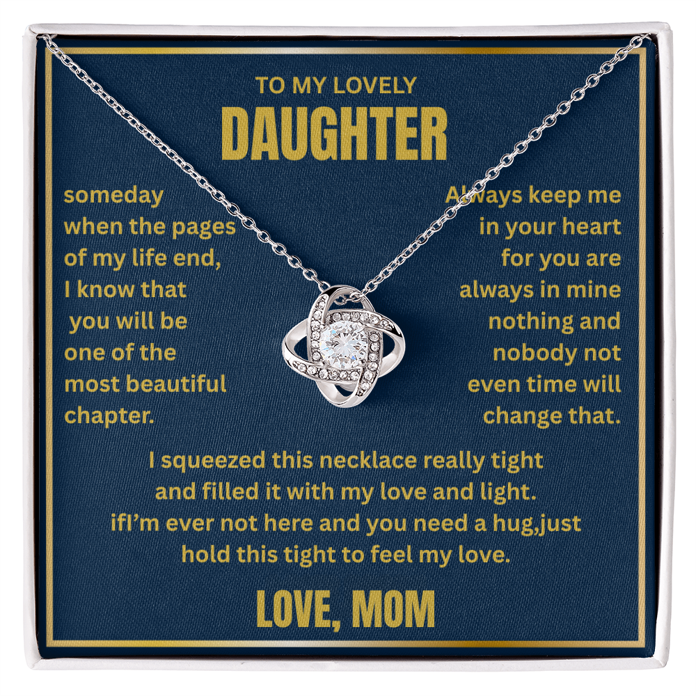 To My Daughter - Love Knot Necklace
