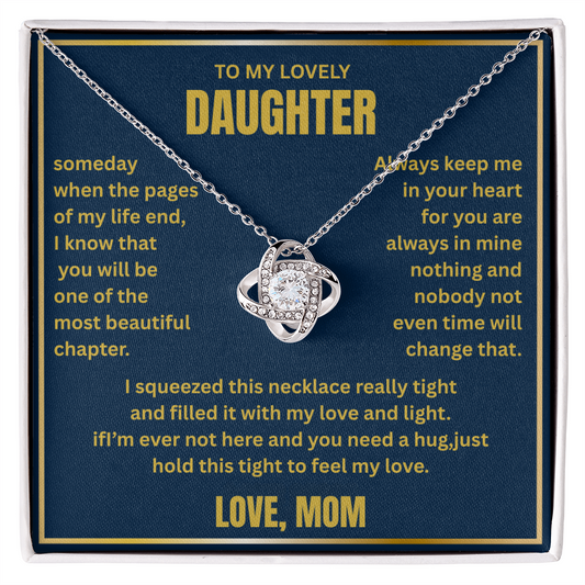 To My Daughter - Love Knot Necklace