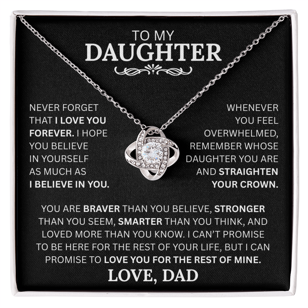 To My Daughter | Necklace with Love Knot