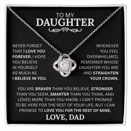 To My Daughter | Necklace with Love Knot