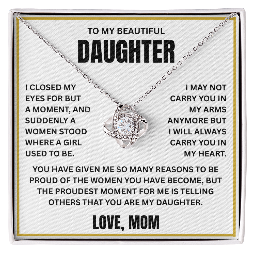 To My Beautiful Daughter Necklace from Mom