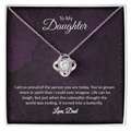dad to daughter loveknot necklace