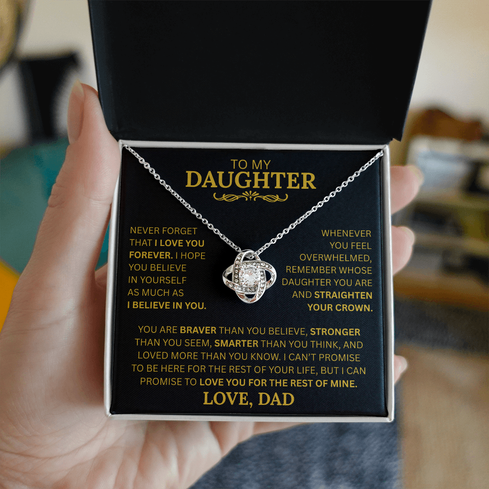To My Daughter | Necklace with Love Knot