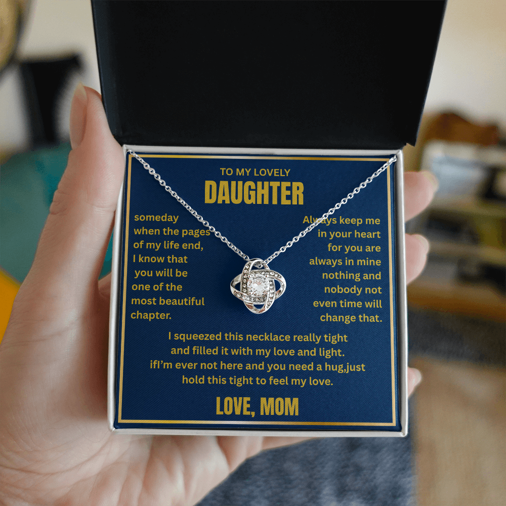 To My Daughter - Love Knot Necklace
