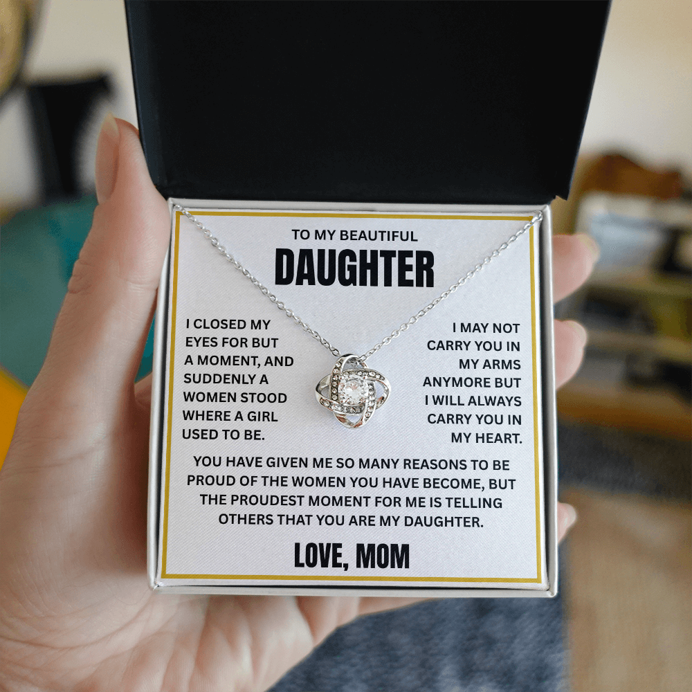 To My Beautiful Daughter Necklace from Mom