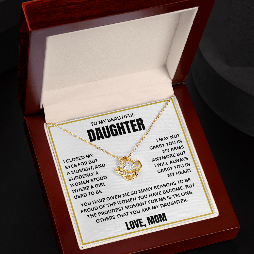 To My Beautiful Daughter Necklace from Mom
