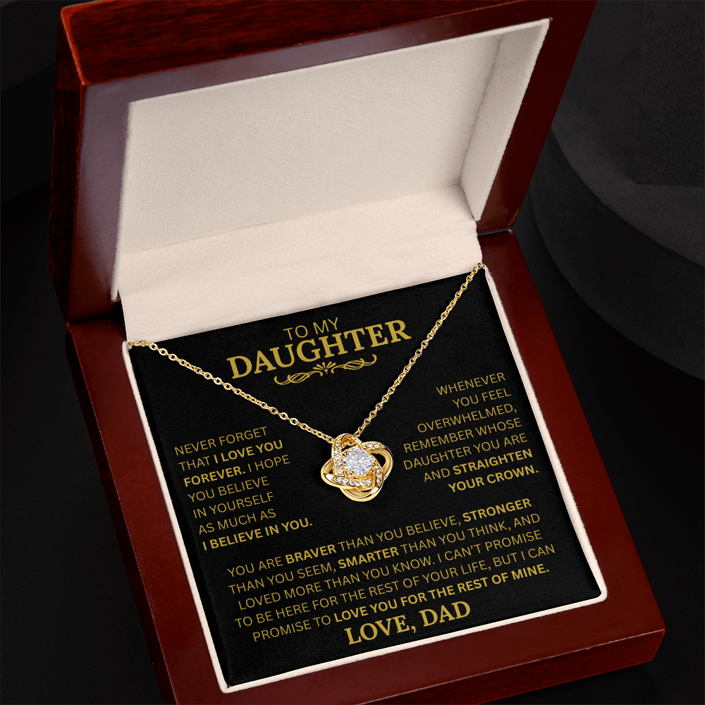 To My Daughter | Necklace with Love Knot