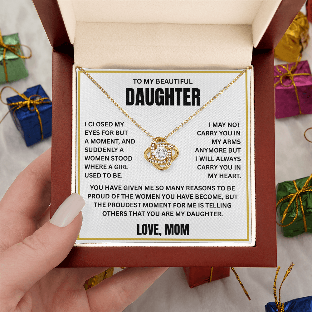 To My Beautiful Daughter Necklace from Mom