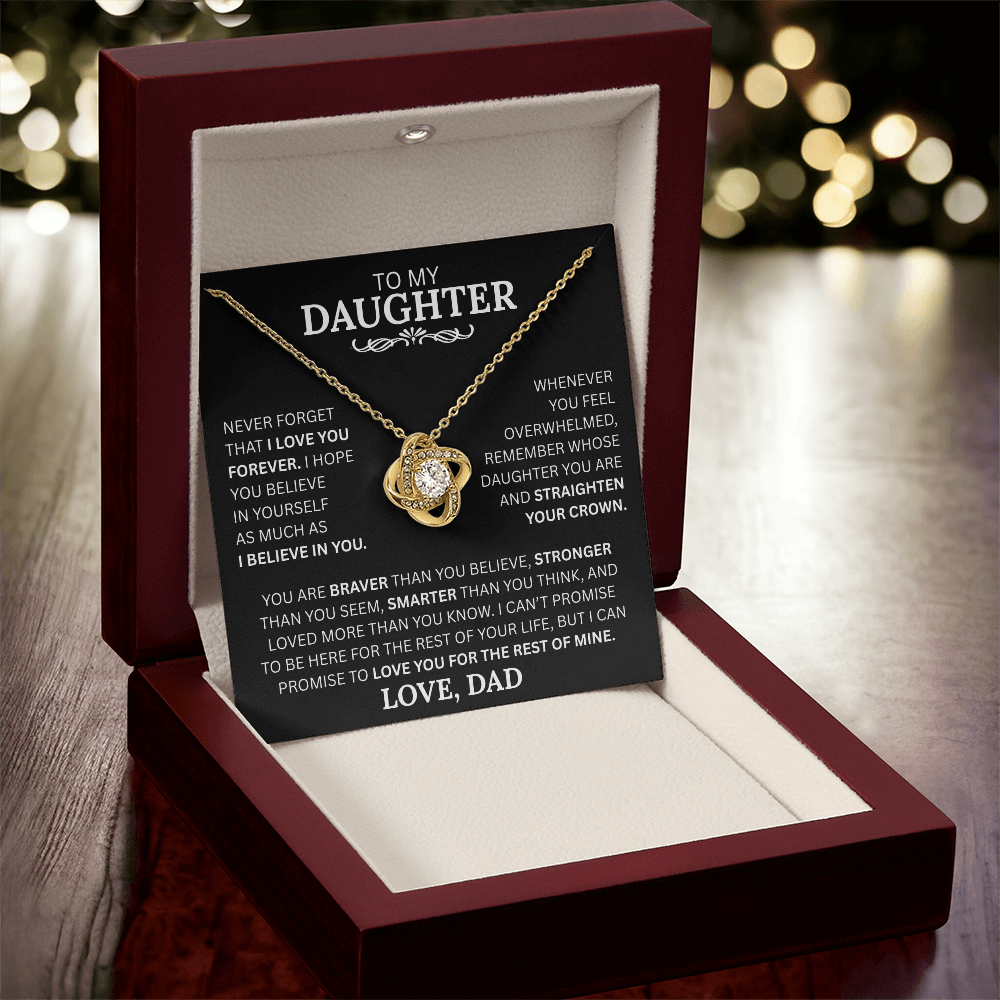 To My Daughter | Necklace with Love Knot