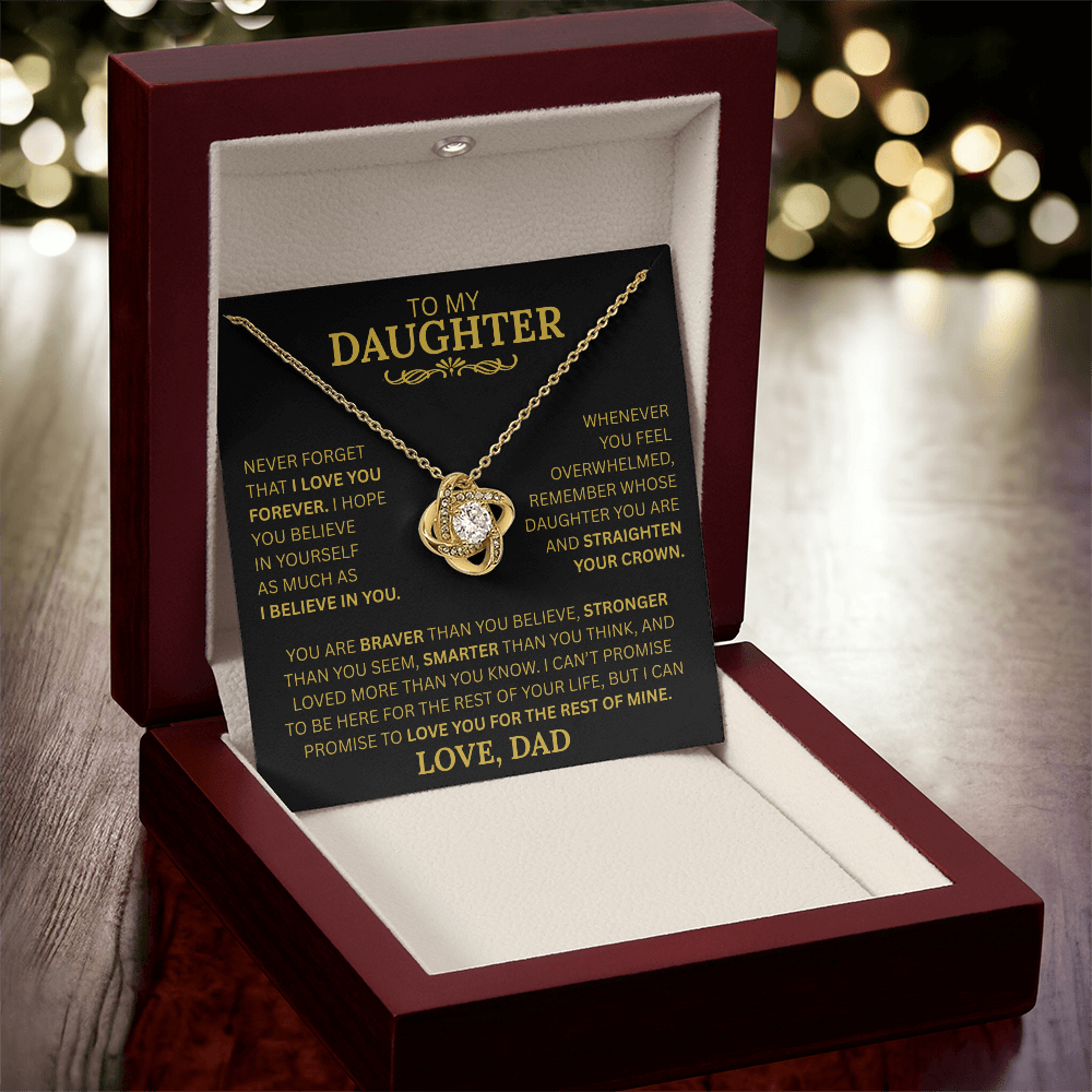To My Daughter | Necklace with Love Knot