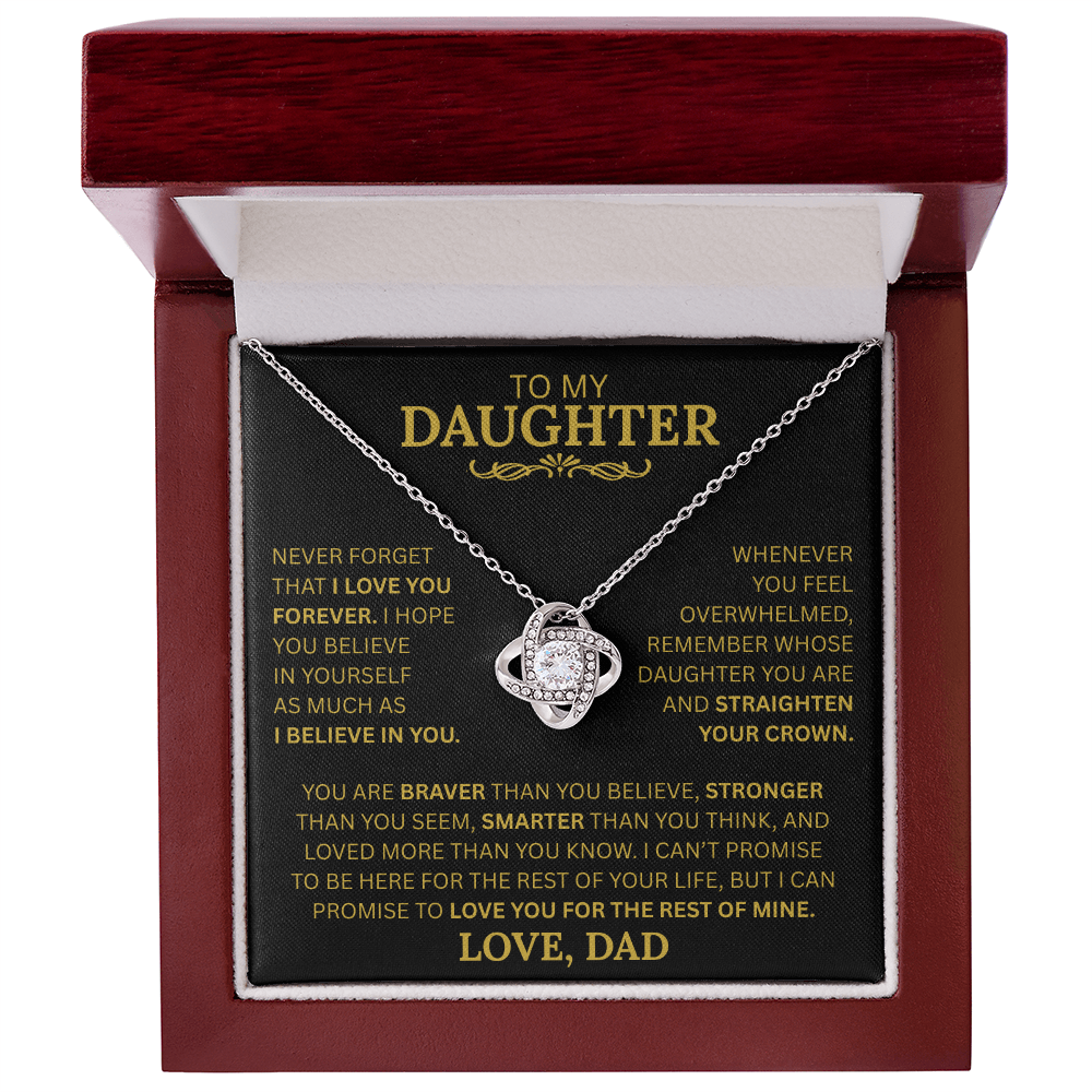 To My Daughter | Necklace with Love Knot